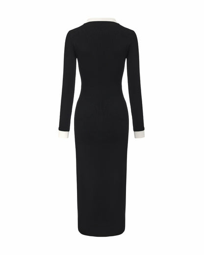 Nana Jacqueline Colette Knit Maxi Dress: Black Maxi Dress for Cocktail Party Black