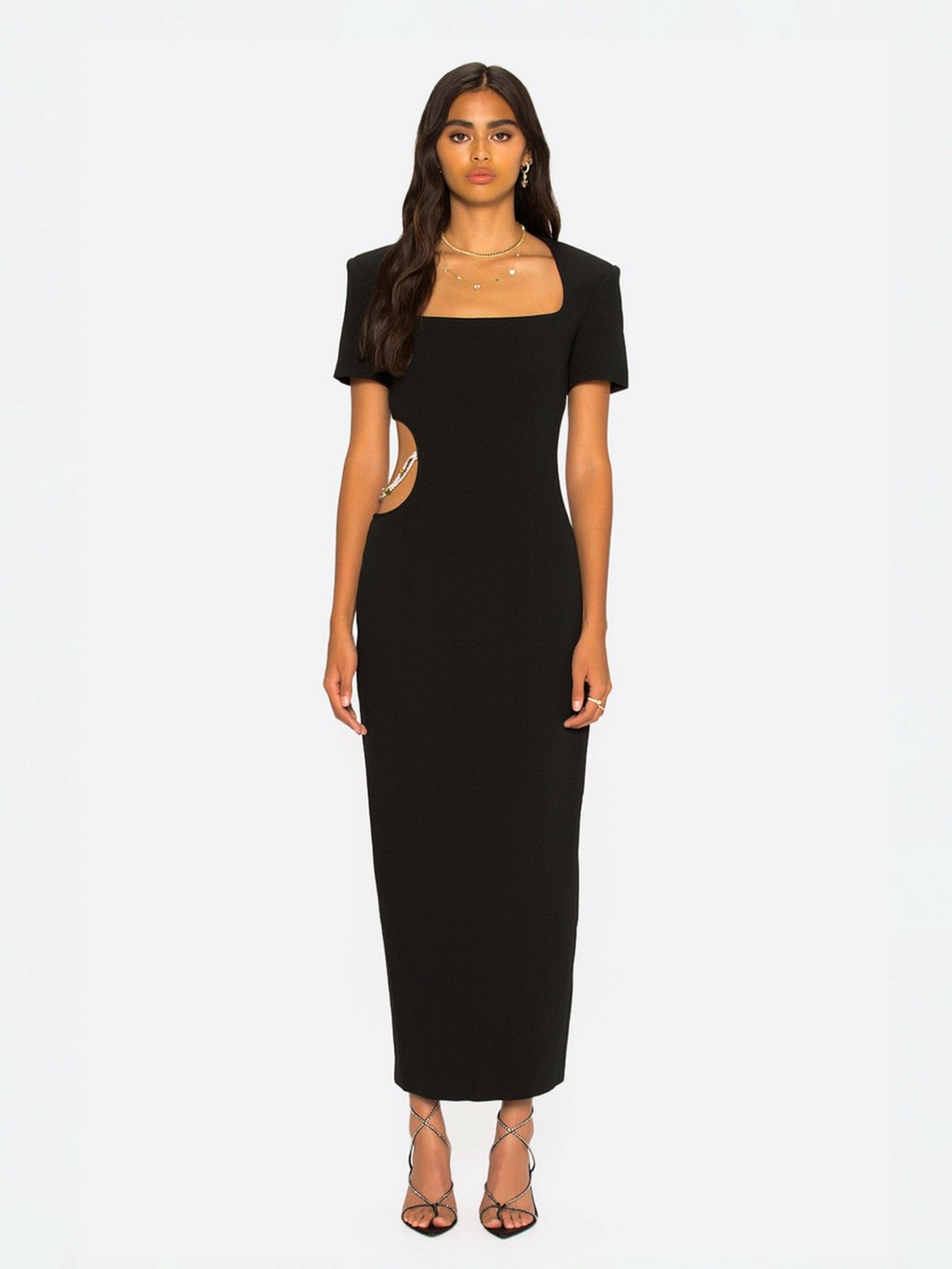 Nana Jacqueline Zoe Dress: Black Maxi Dress for Cocktail Party Black