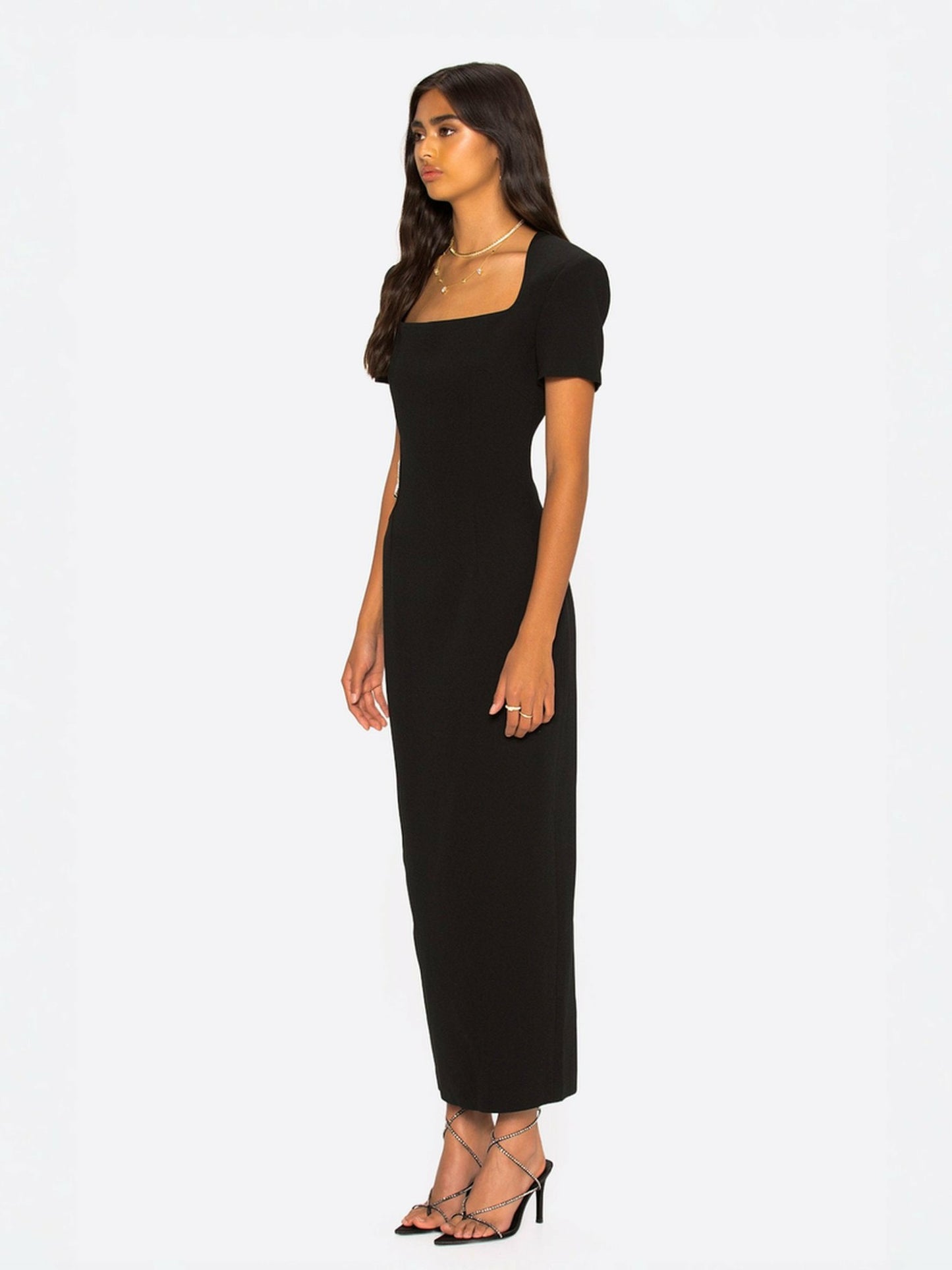 Nana Jacqueline Zoe Dress: Black Maxi Dress for Cocktail Party Black