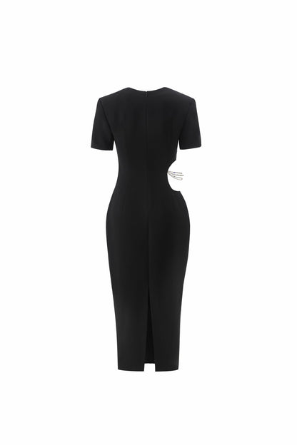 Nana Jacqueline Zoe Dress: Black Maxi Dress for Cocktail Party Black