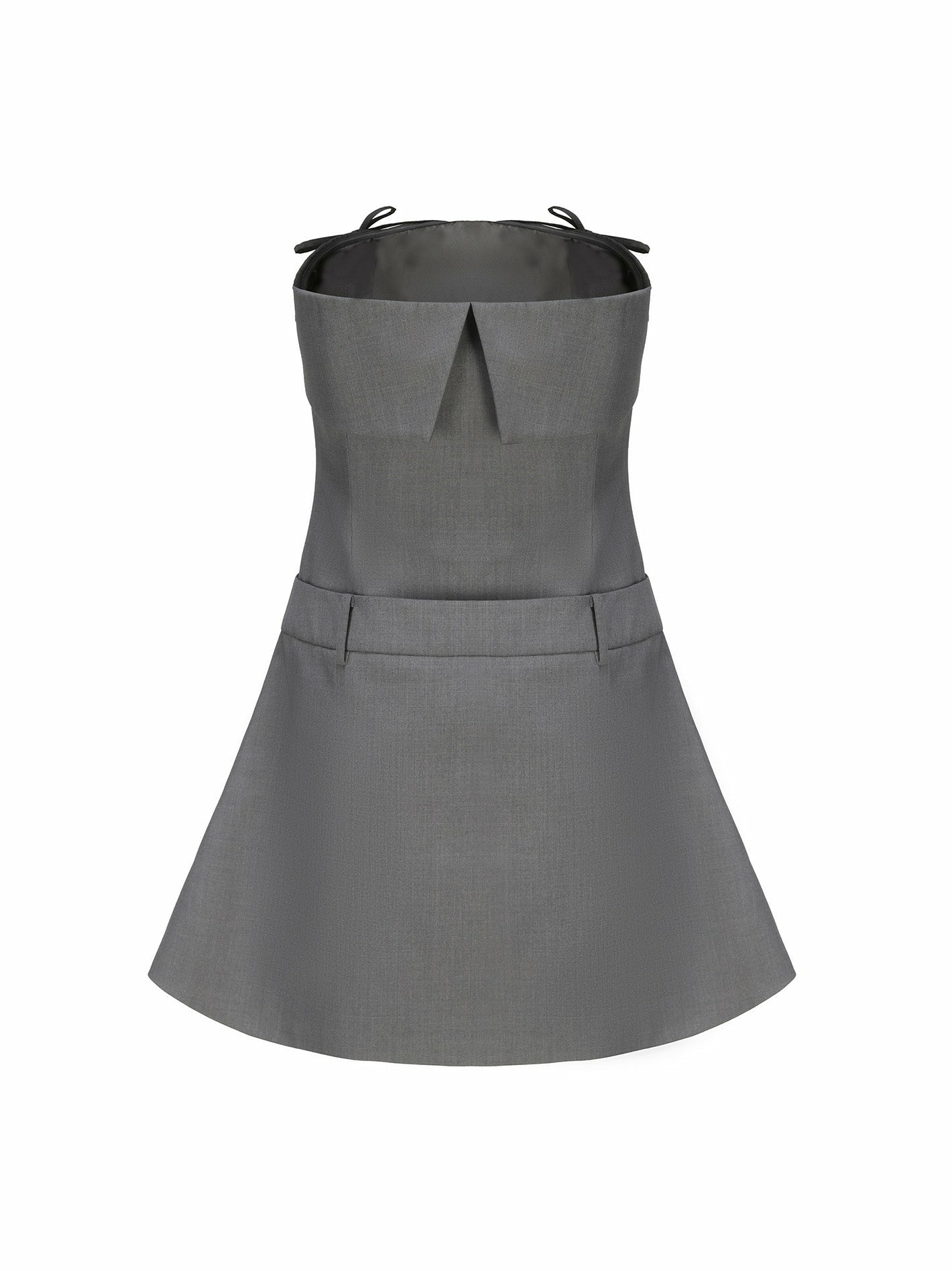 Nana Jacqueline Ashley Dress: Grey Mini Dress for Date Night Grey