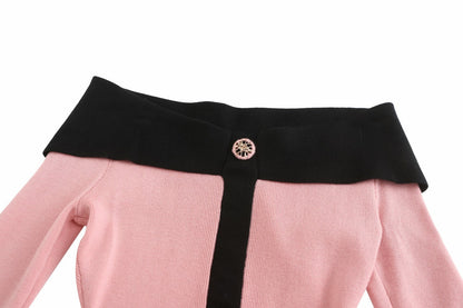 Nana Jacqueline Annie Knit Dress: Pink Midi Dress for Brunch Pink