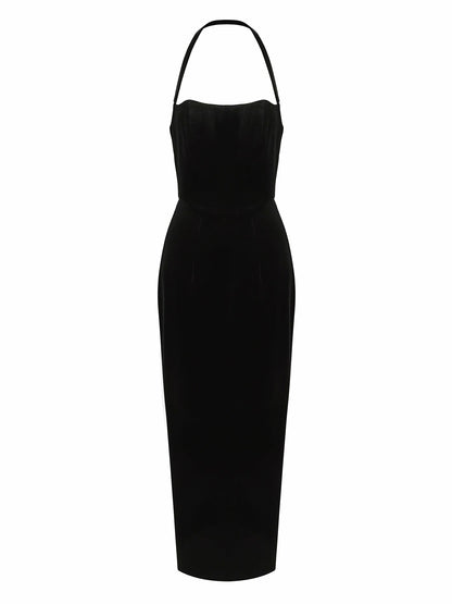 Nana Jacqueline Serena Dress: Black Midi Dress for Cocktail Party Black