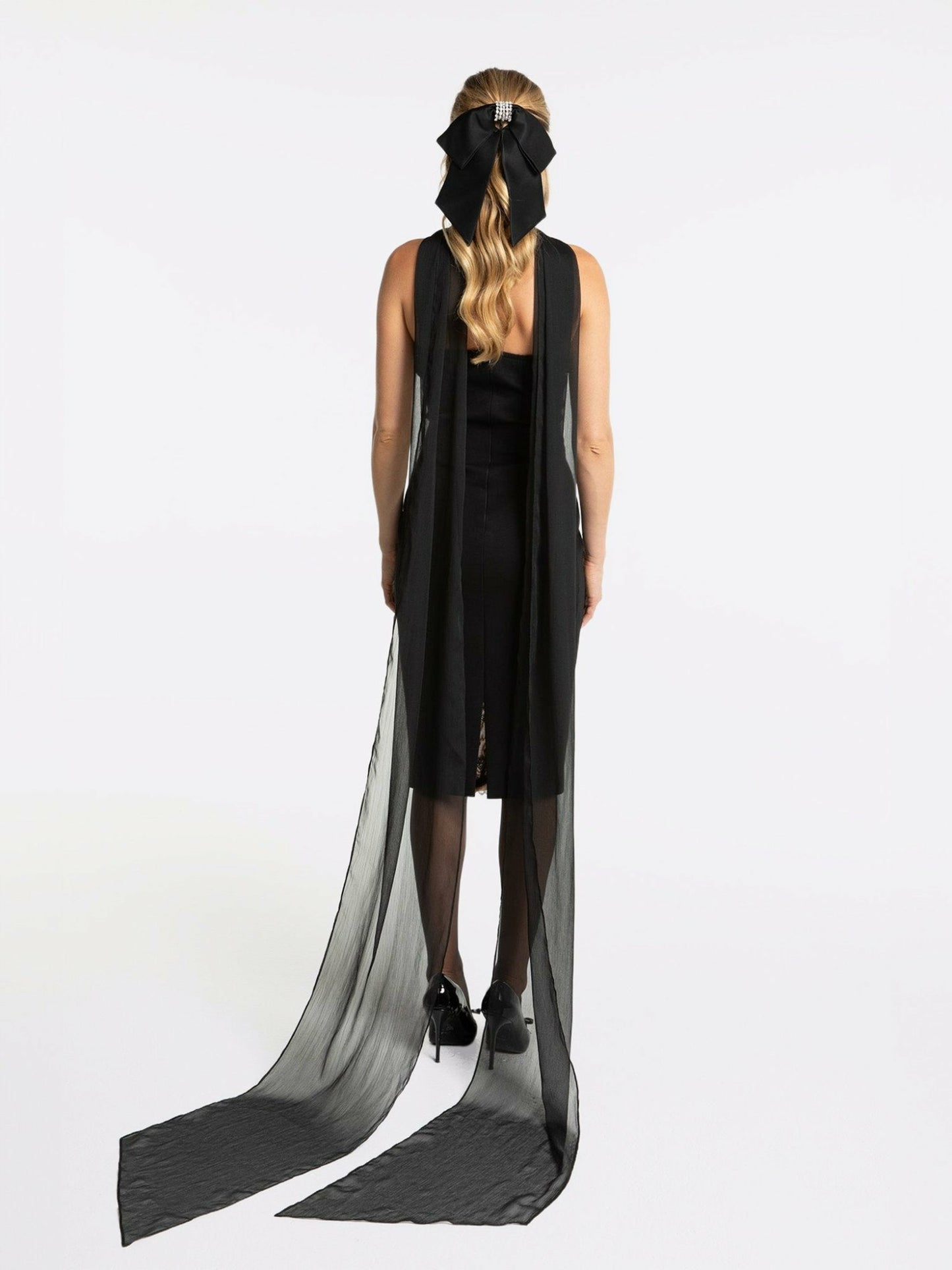 Nana Jacqueline Elsa Lace Dress: Black Midi Dress for Cocktail Party Black