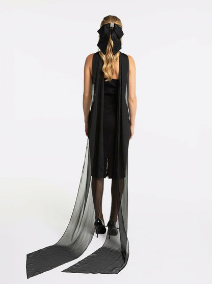 Nana Jacqueline Elsa Lace Dress: Black Midi Dress for Cocktail Party Black