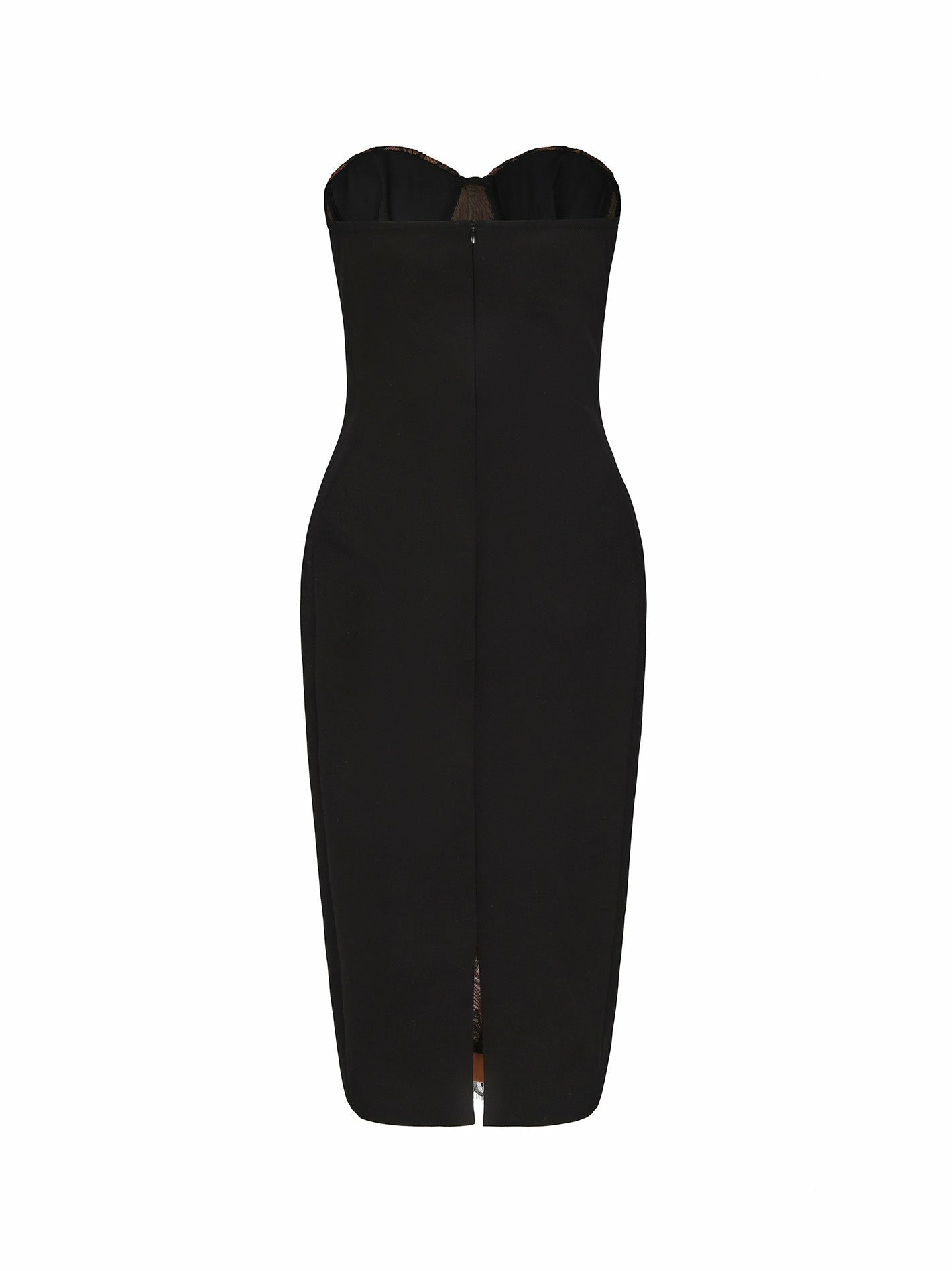 Nana Jacqueline Elsa Lace Dress: Black Midi Dress for Cocktail Party Black