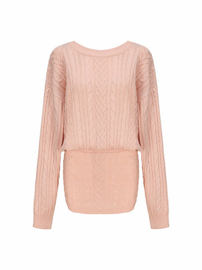 Nana Jacqueline Kendall Knit Dress: Peach Knit Dress for Brunch Peach
