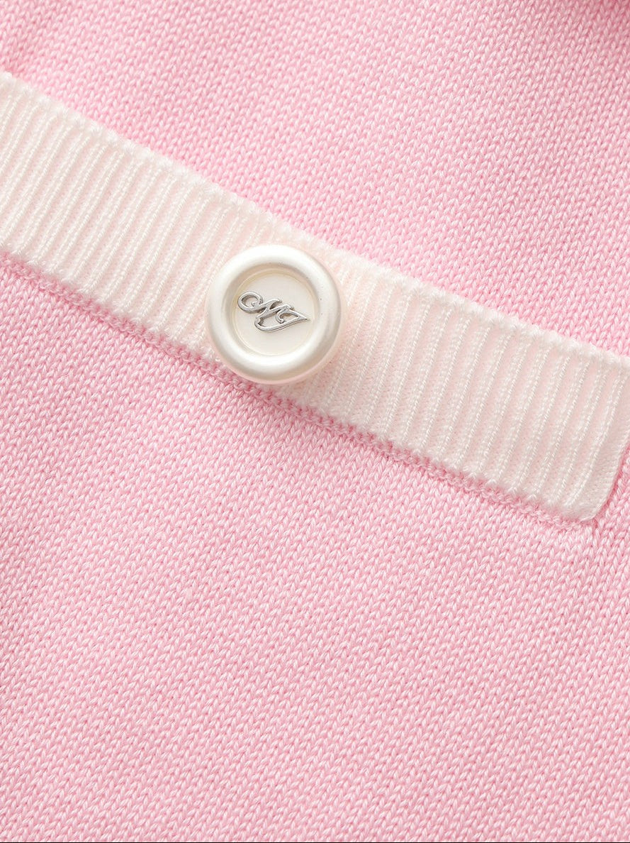 Nana Jacqueline Pink Fold-Over Waist Knit Shorts Pink