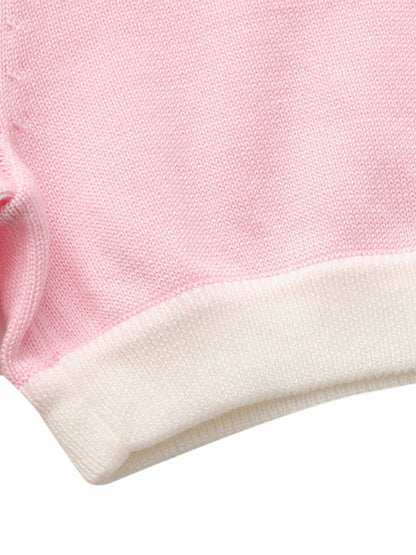 Nana Jacqueline Pink Fold-Over Waist Knit Shorts Pink
