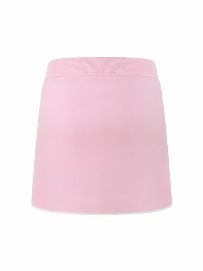 Nana Jacqueline Pink Contrast A-Line Skirt Pink