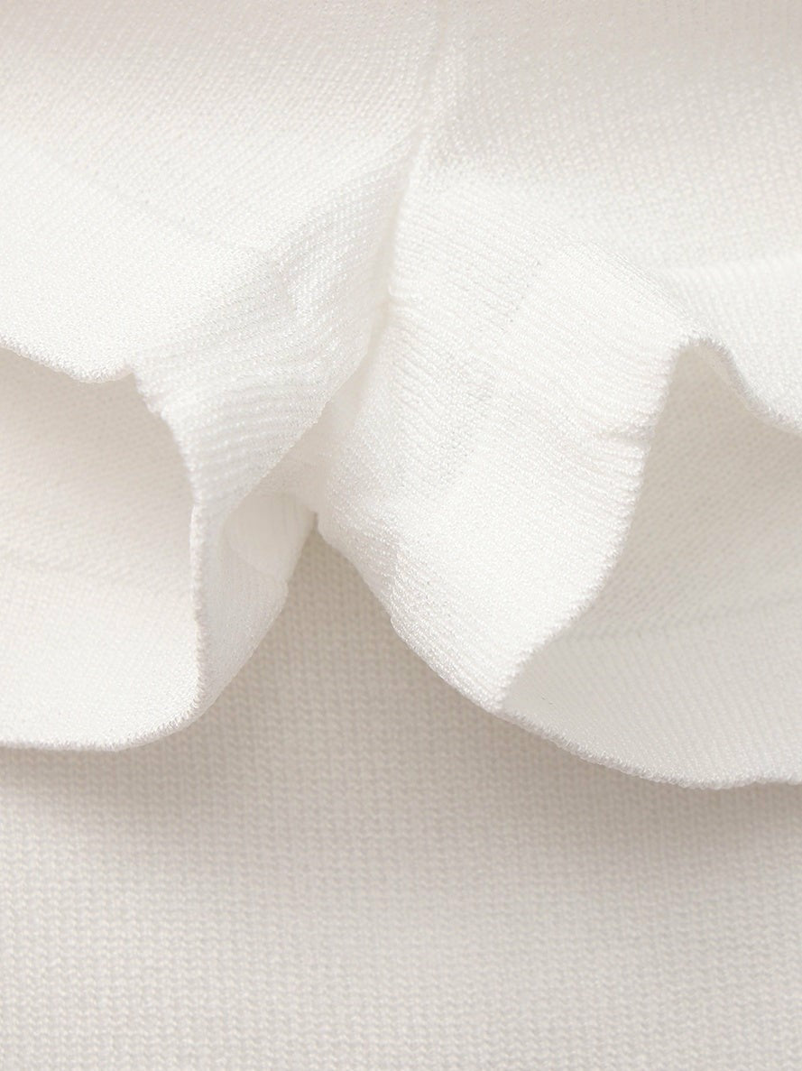 Nana Jacqueline White Contrast A-Line Skirt White