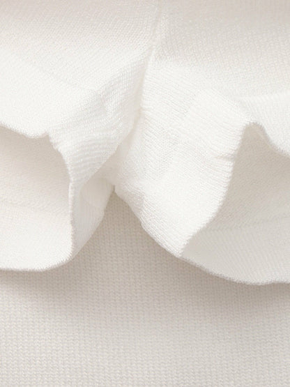 Nana Jacqueline White Contrast A-Line Skirt White