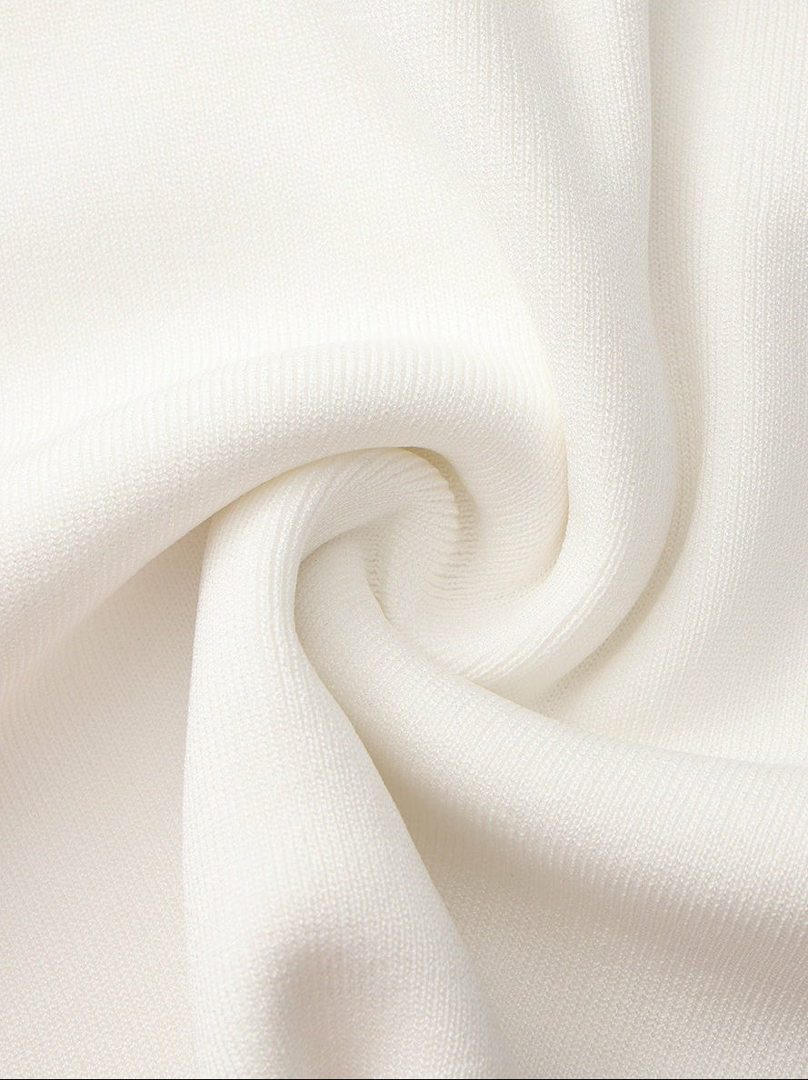 Nana Jacqueline White Contrast A-Line Skirt White