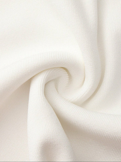 Nana Jacqueline White Contrast A-Line Skirt White