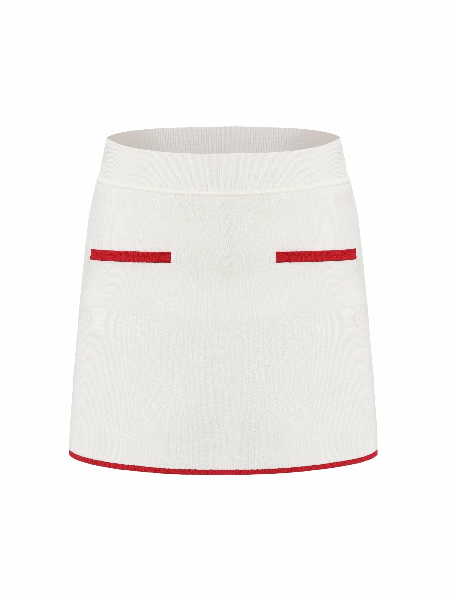 Nana Jacqueline White Contrast A-Line Skirt White