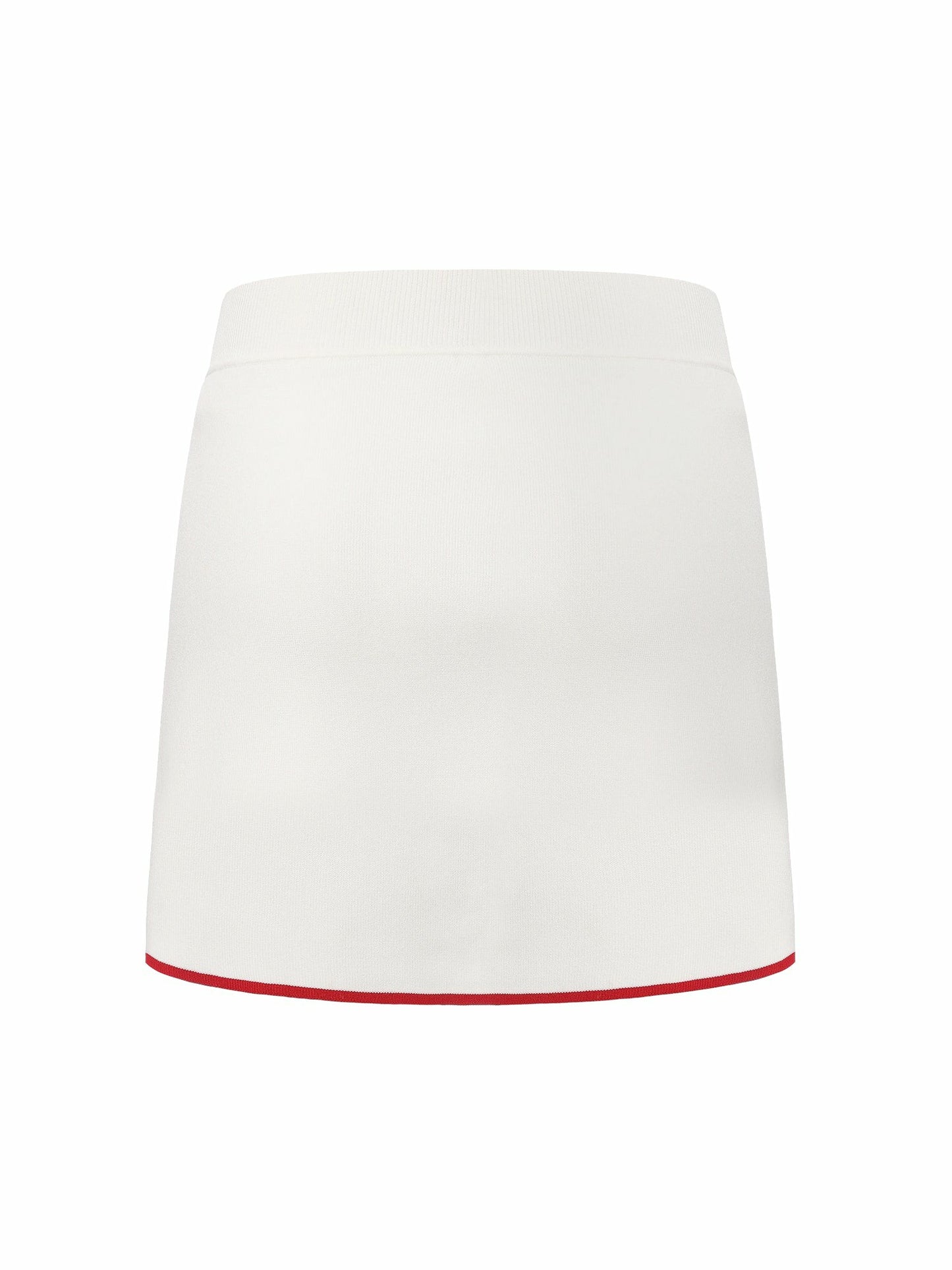 Nana Jacqueline White Contrast A-Line Skirt White