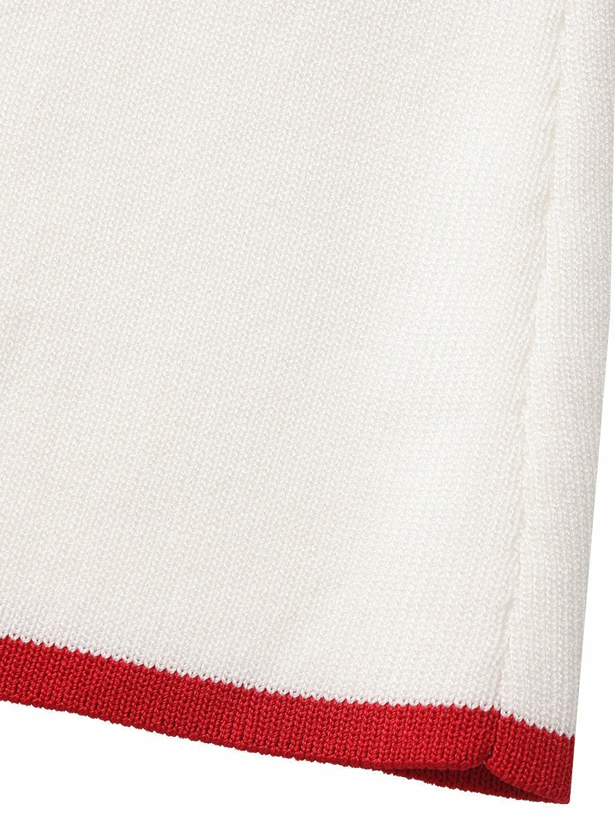 Nana Jacqueline White Contrast A-Line Skirt White