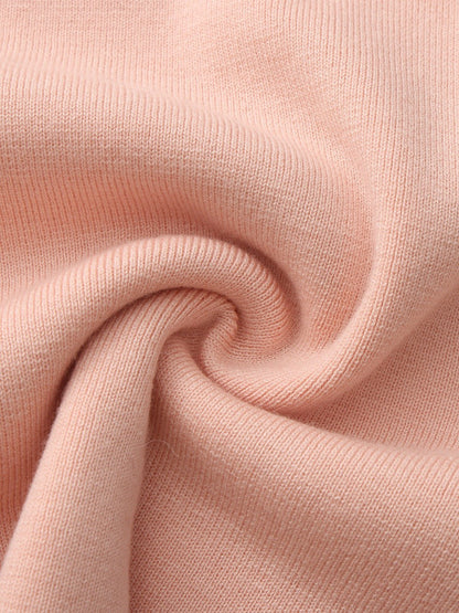 Nana Jacqueline Colette Off-Shoulder Contrast Knit Blush Pink Top Pink