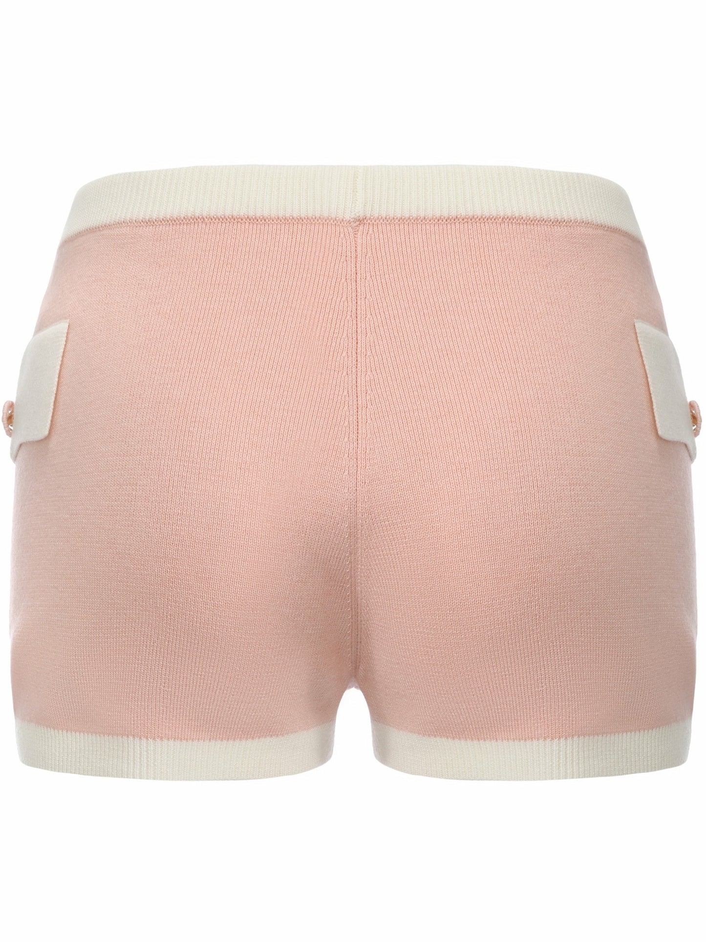 Nana Jacqueline Colette Contrast Knit Blush Pink Lounge Shorts Pink