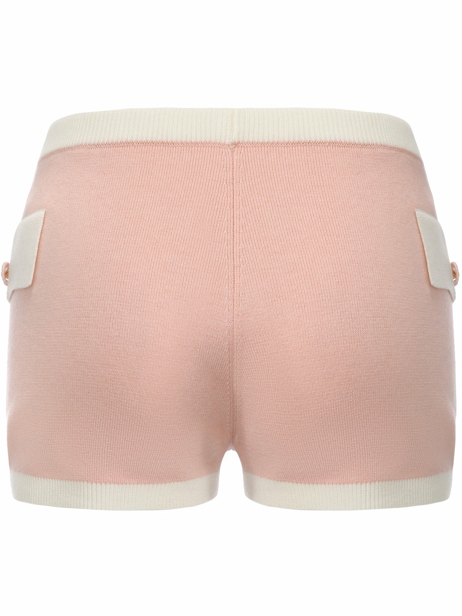 Nana Jacqueline Colette Contrast Knit Blush Pink Lounge Shorts Pink