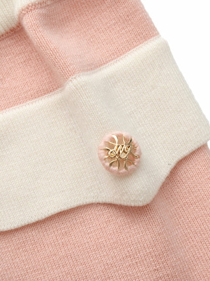 Nana Jacqueline Colette Contrast Knit Blush Pink Lounge Shorts Pink