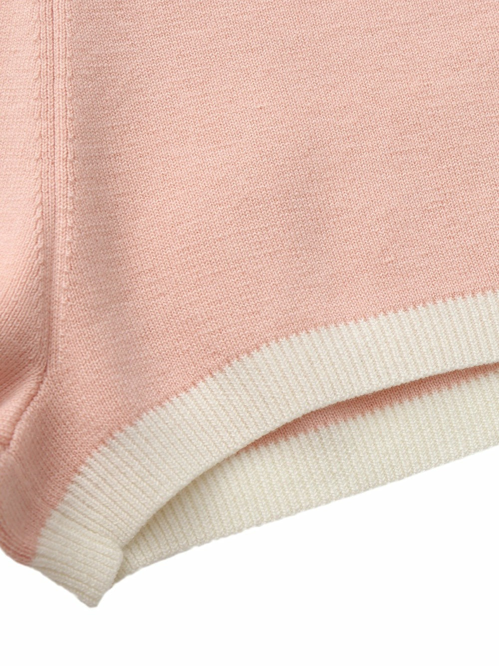 Nana Jacqueline Colette Contrast Knit Blush Pink Lounge Shorts Pink