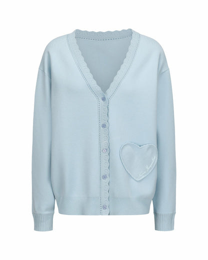 Nana Jacqueline Carrie Cardigan: Blue Cardigan for Country Club Brunch Blue