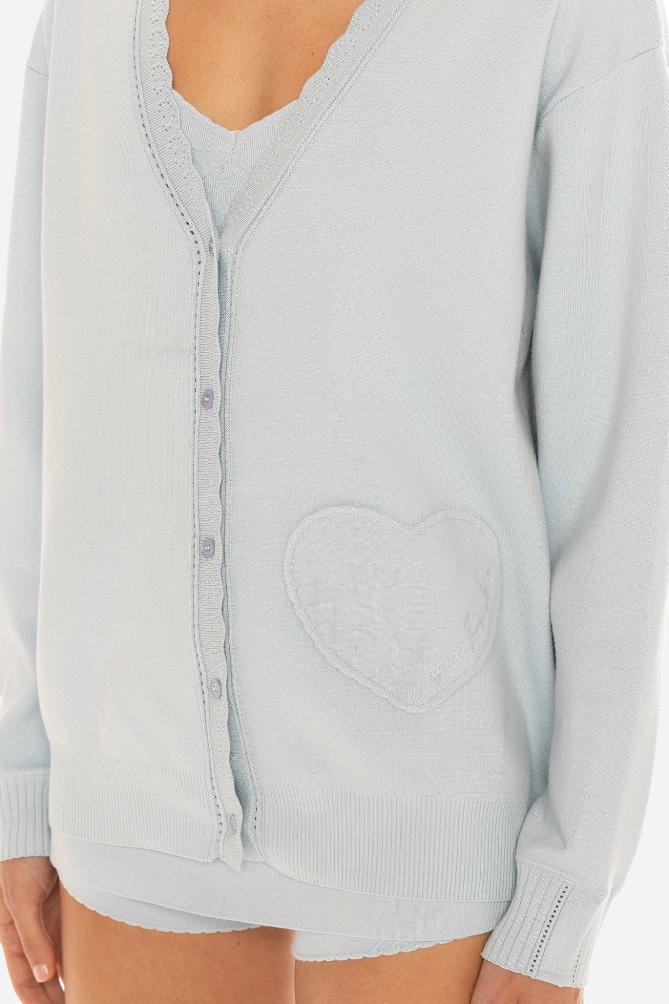 Nana Jacqueline Carrie Cardigan: Blue Cardigan for Country Club Brunch Blue