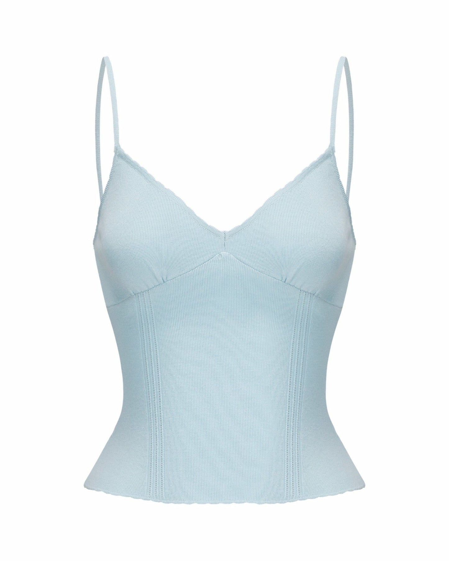 Nana Jacqueline Carrie Top: Blue Knit Top for Resort Brunch Blue