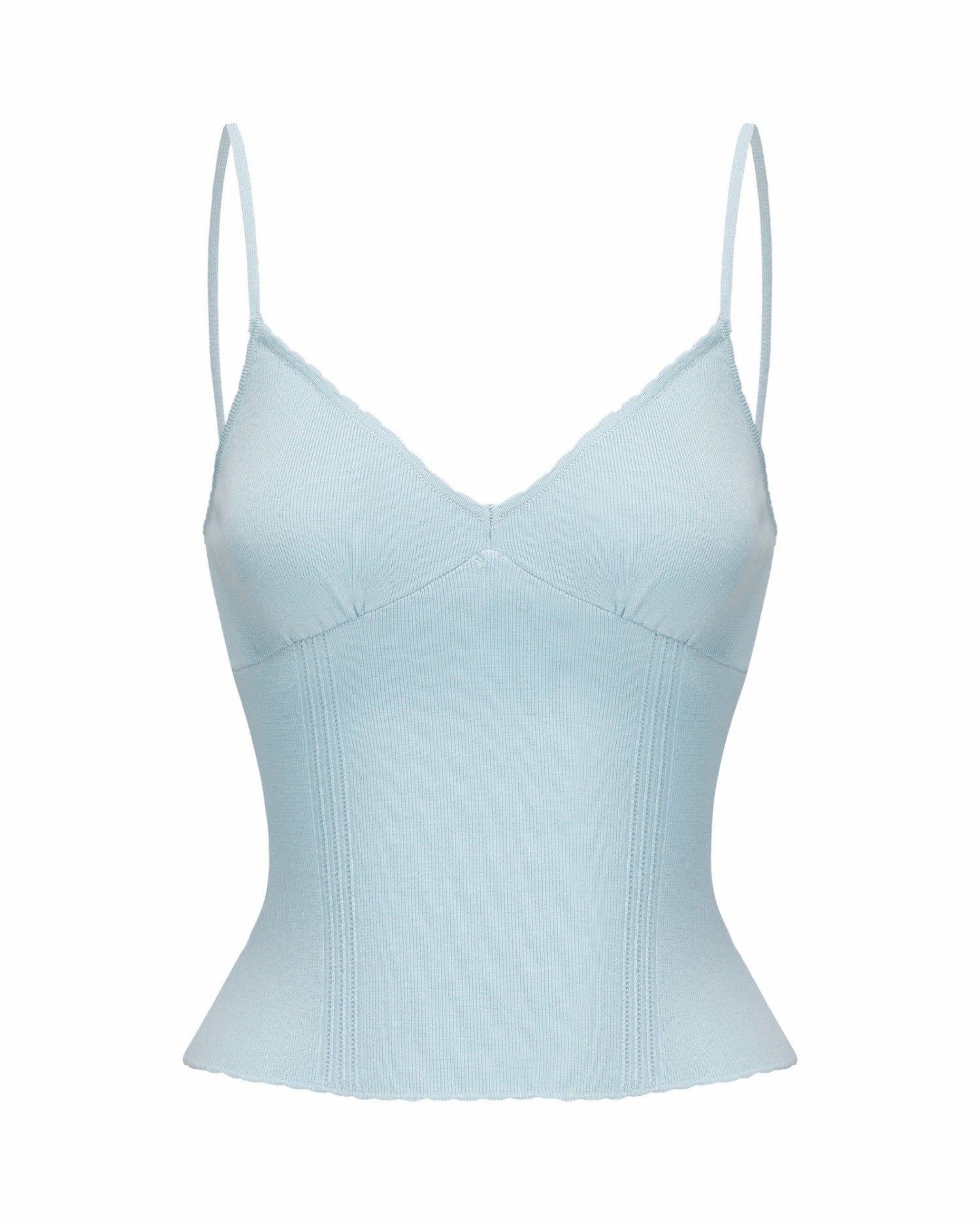 Nana Jacqueline Carrie Top: Blue Knit Top for Resort Brunch Blue