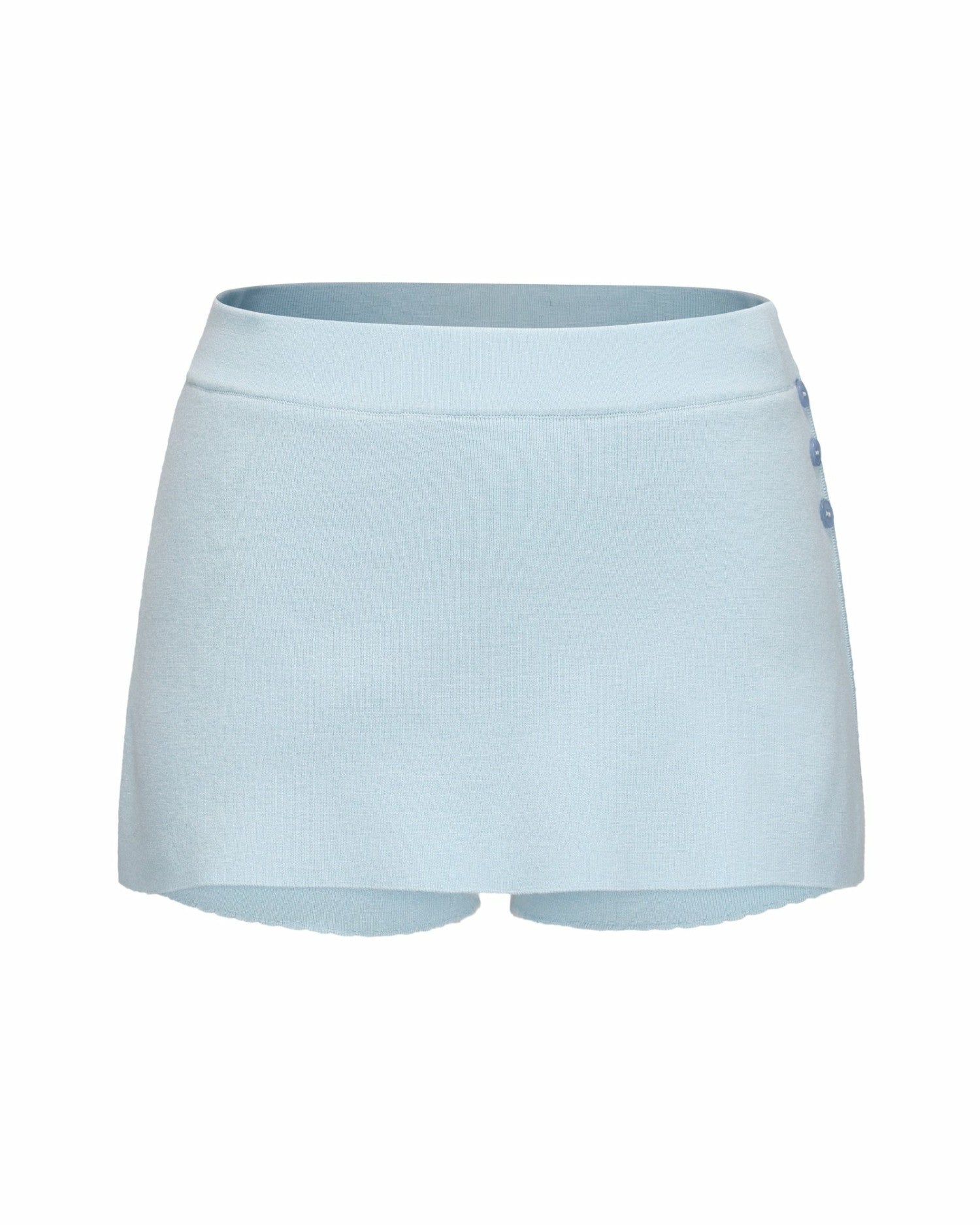 Nana Jacqueline Carrie Shorts: Blue Knit Shorts for Resort Brunch Blue
