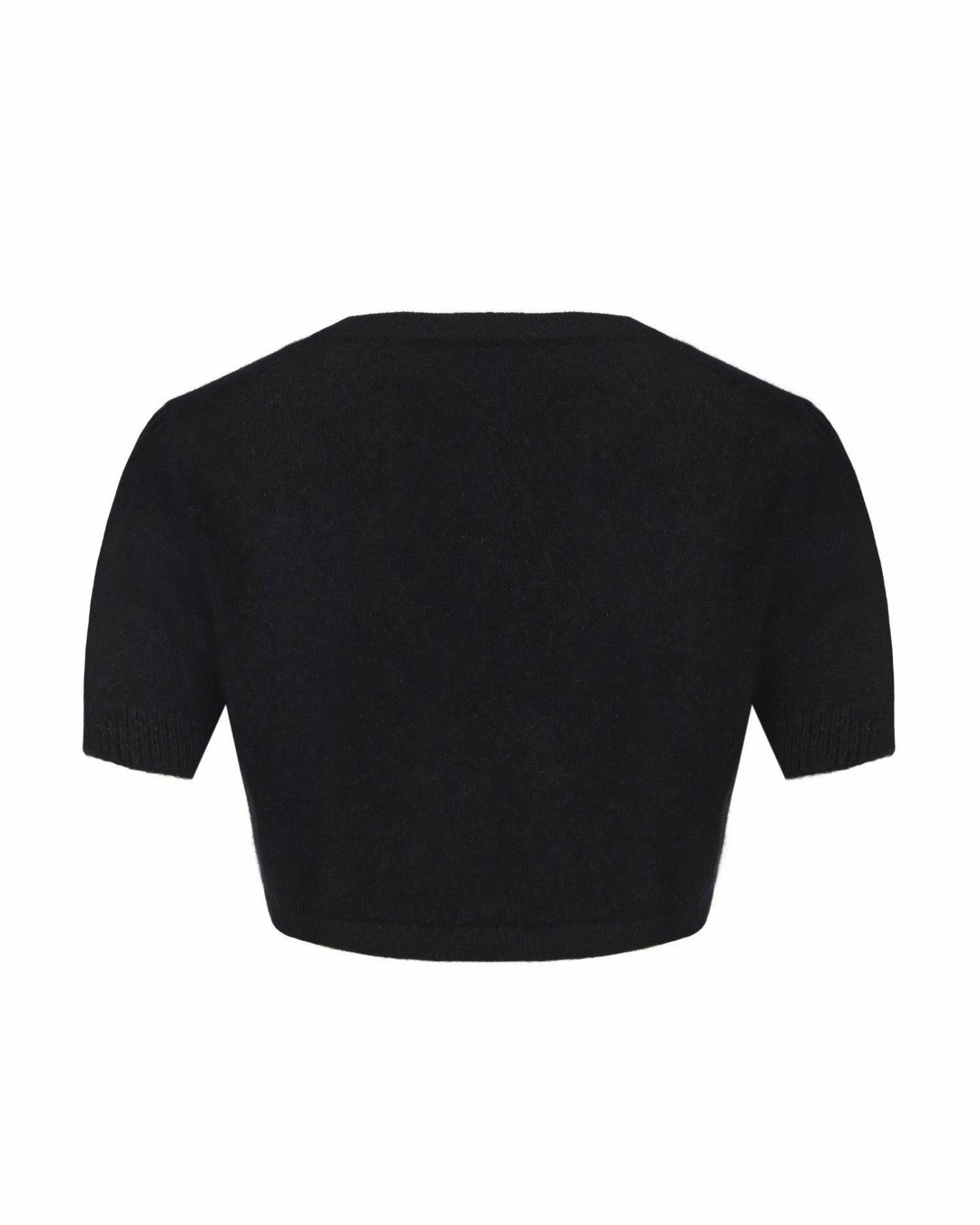 Nana Jacqueline Elara Knitted Cropped Cardigan: Black Cardigan for Date Night Black