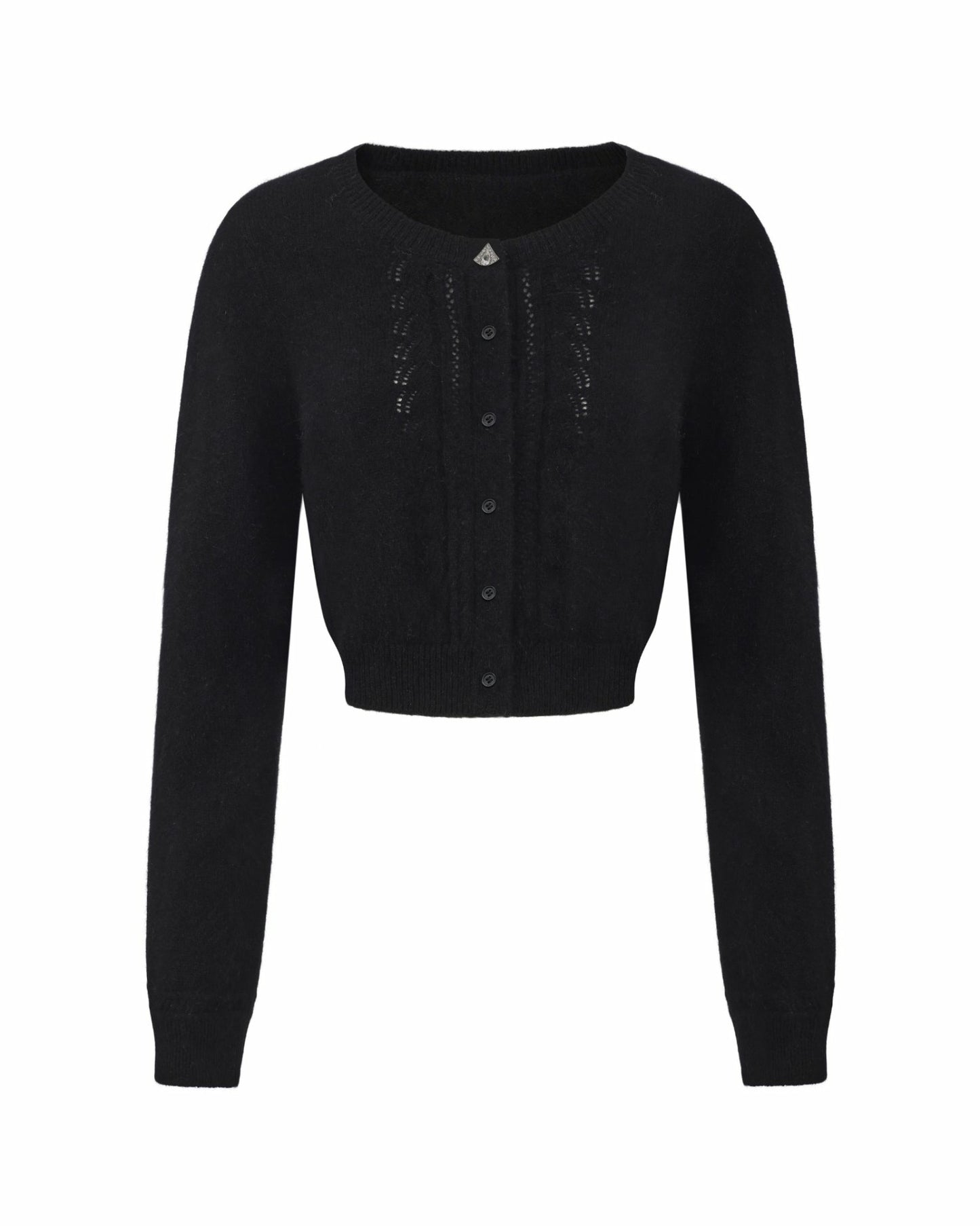Nana Jacqueline Mirabelle Knitted Cardigan: Black Cardigan for Brunch Black