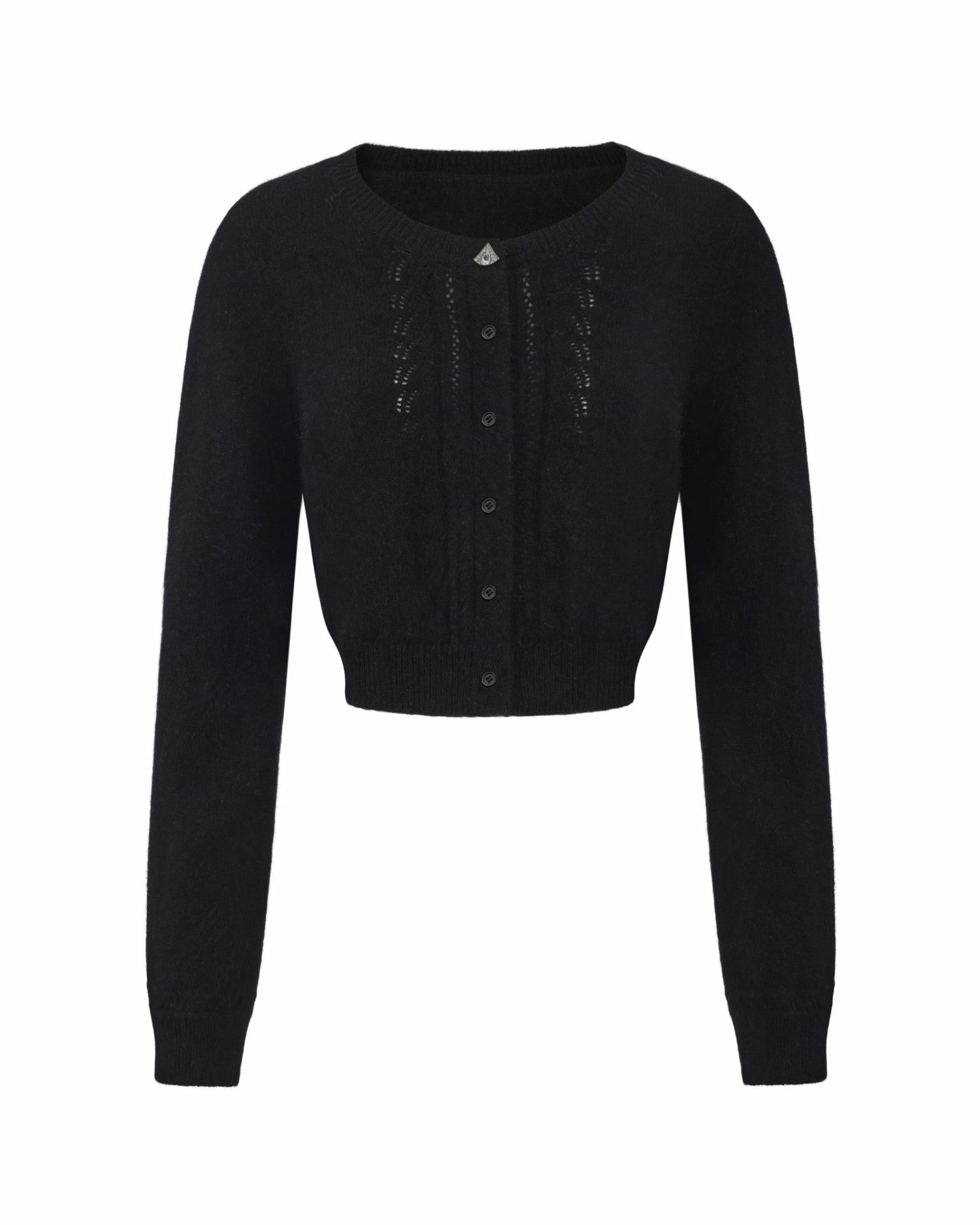Nana Jacqueline Mirabelle Knitted Cardigan: Black Cardigan for Brunch Black