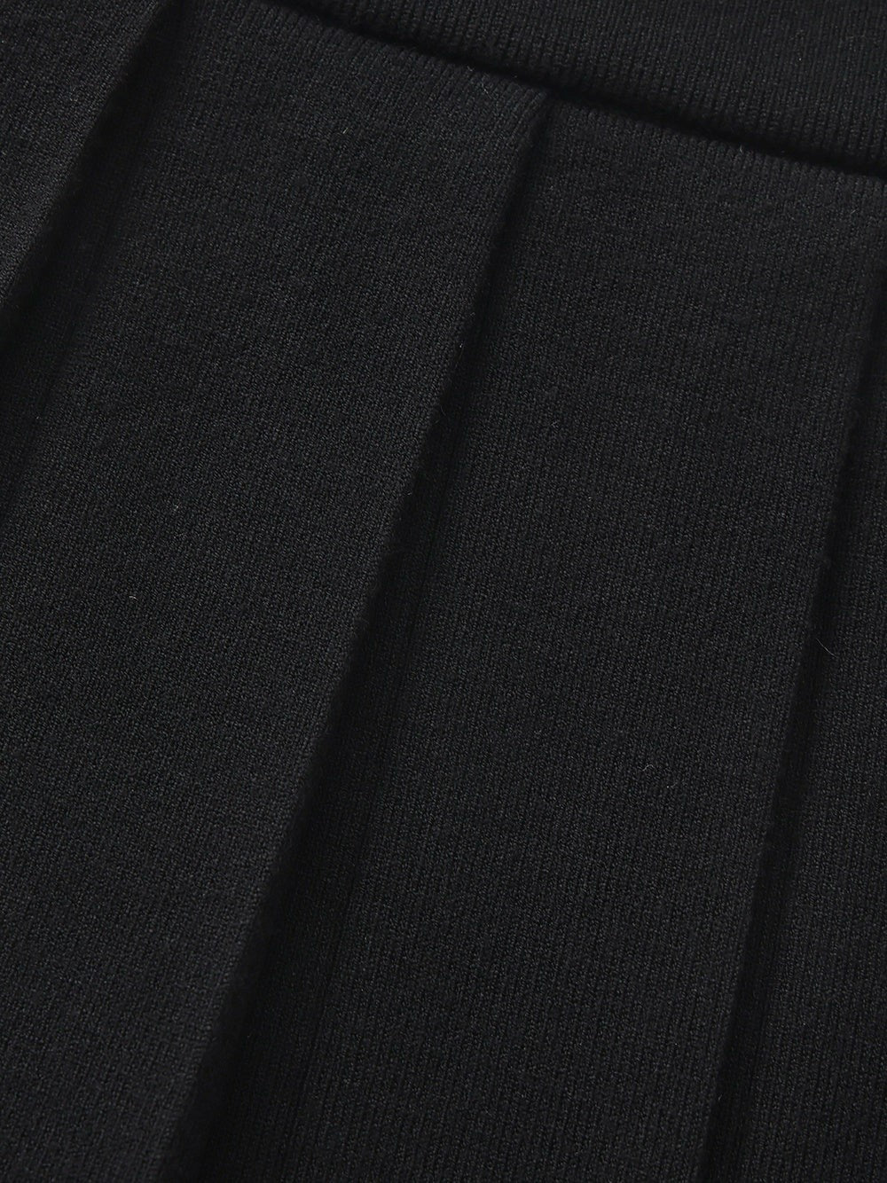 Nana Jacqueline Claudette Contrast Waist Pleated Black Mini Skirt Black