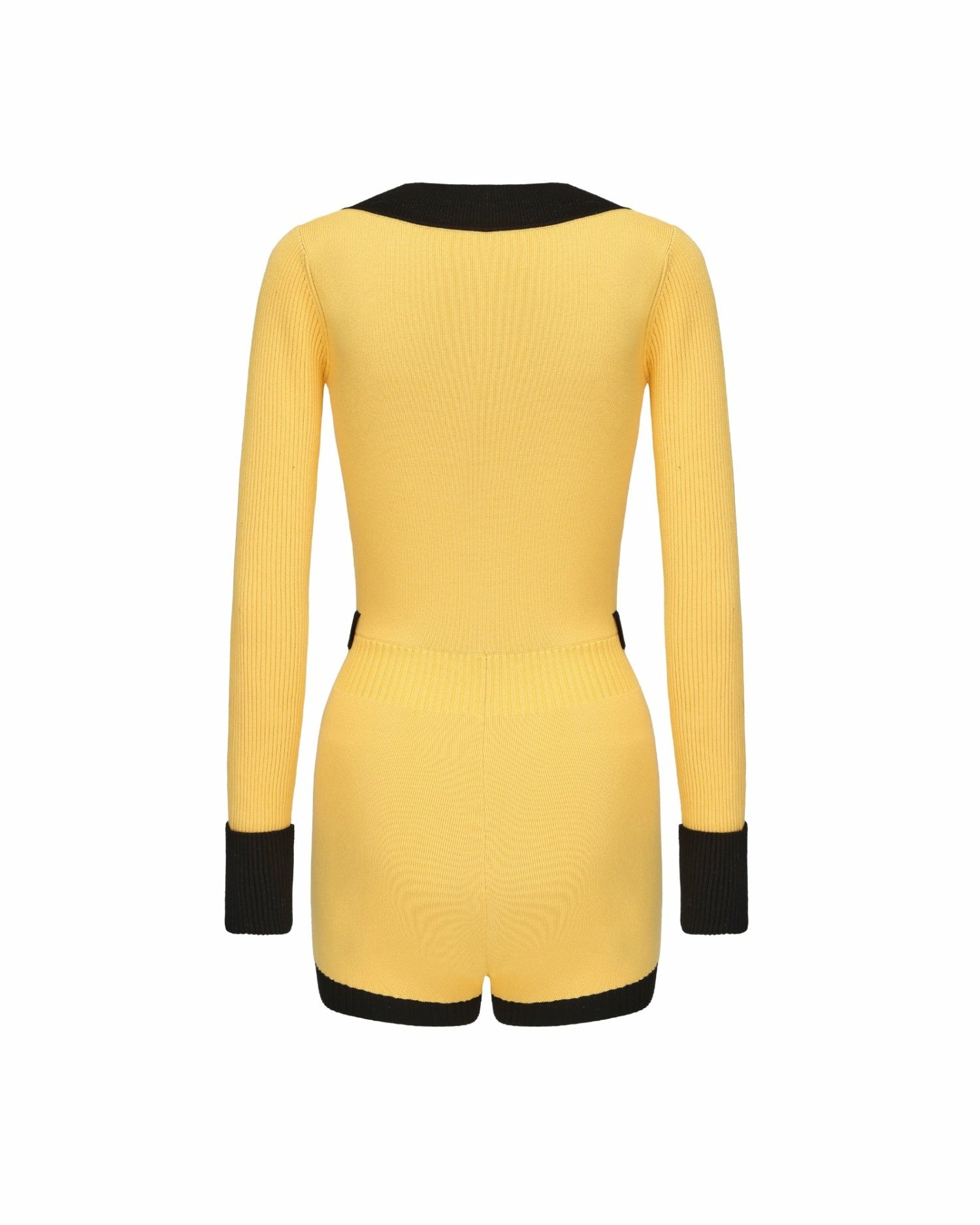 Nana Jacqueline Matilda Knit Jumpsuit: Yellow Knit Jumpsuit for Resort Brunch Yellow