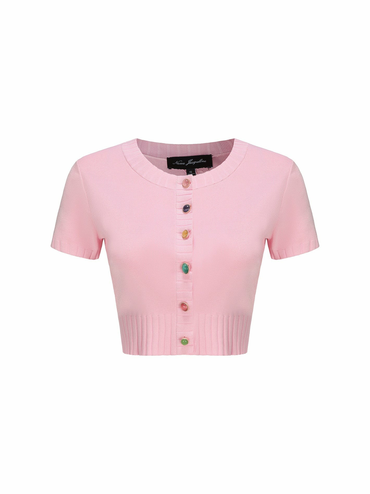 Nana Jacqueline Kennedy Knit Top Set: Pink Knit Set for Resort Brunch Pink
