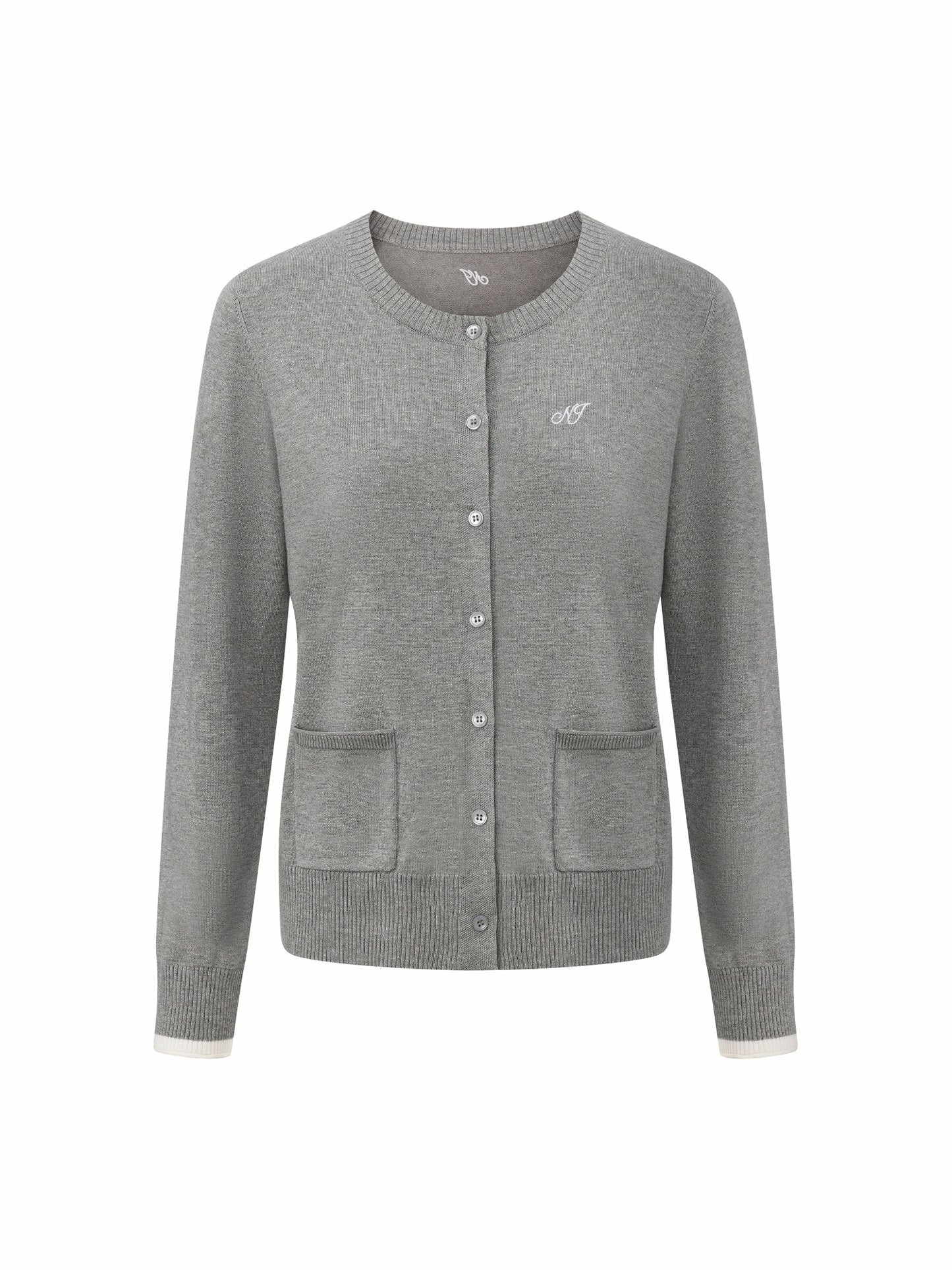 Nana Jacqueline Grey Relaxed Knit Cardigan Grey