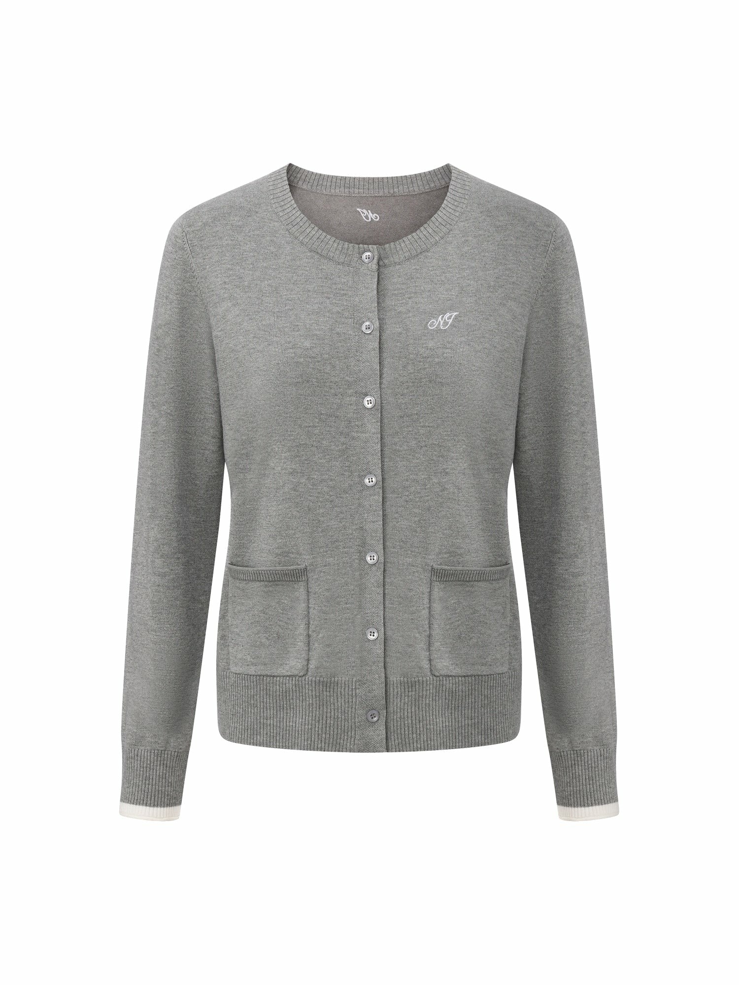 Nana Jacqueline Grey Relaxed Knit Cardigan Grey