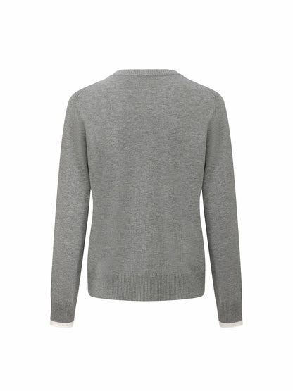 Nana Jacqueline Grey Relaxed Knit Cardigan Grey