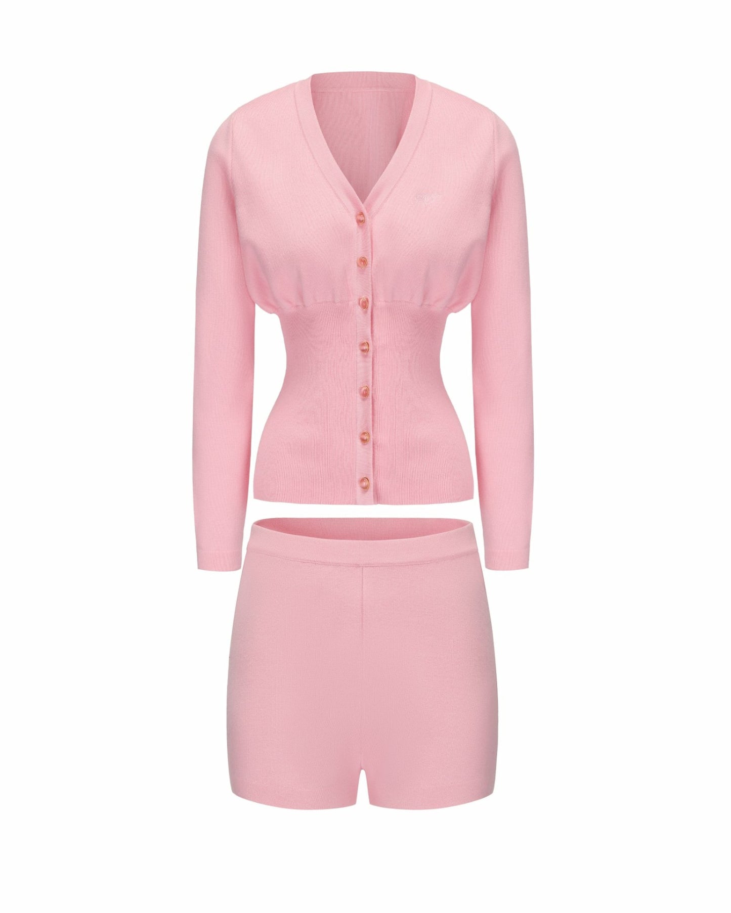 Nana Jacqueline Naomi Knit Set: Pink Knit Set for Brunch Pink