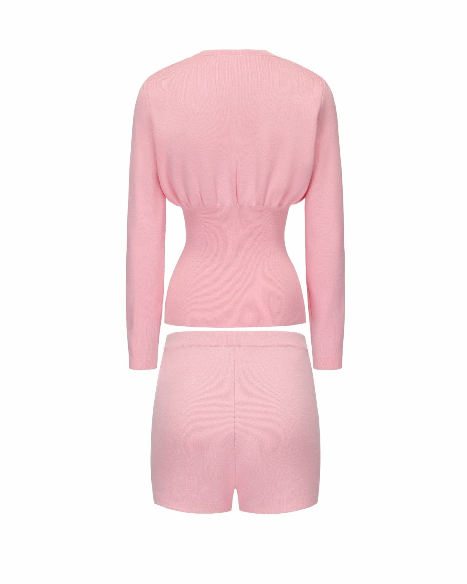 Nana Jacqueline Naomi Knit Set: Pink Knit Set for Brunch Pink