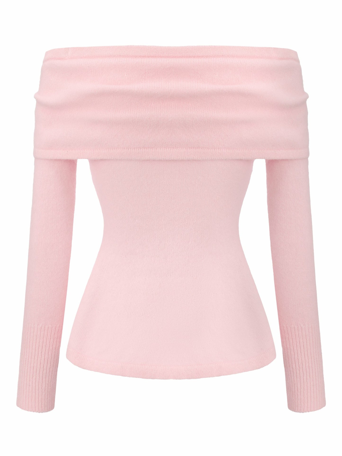 Nana Jacqueline Brigitte Off-Shoulder Knit Pink Top: Pink Knit Top for Brunch Pink