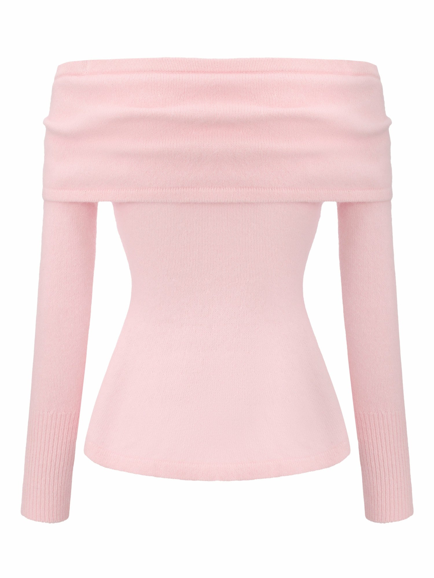 Nana Jacqueline Brigitte Off-Shoulder Knit Pink Top: Pink Knit Top for Brunch Pink