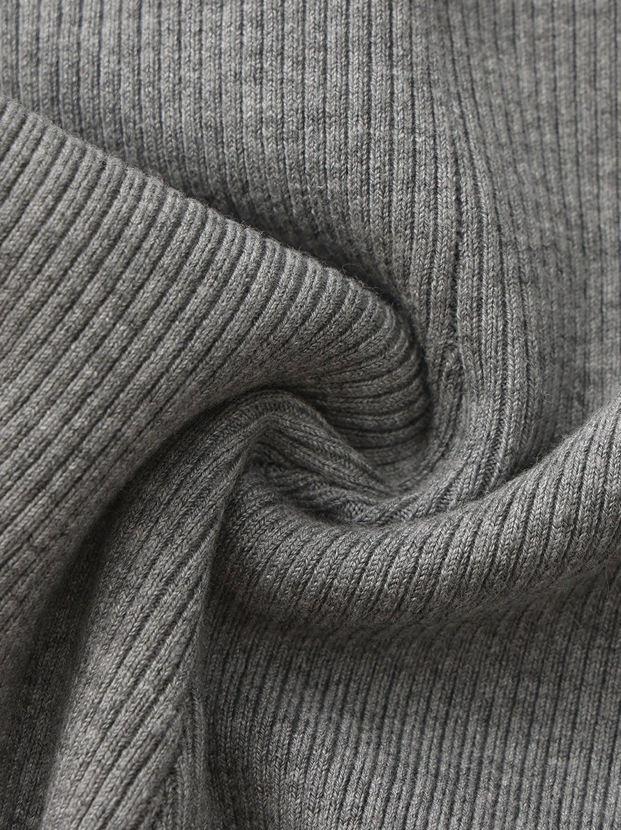 Nana Jacqueline Grey Contrast Halter Knit Romper Grey
