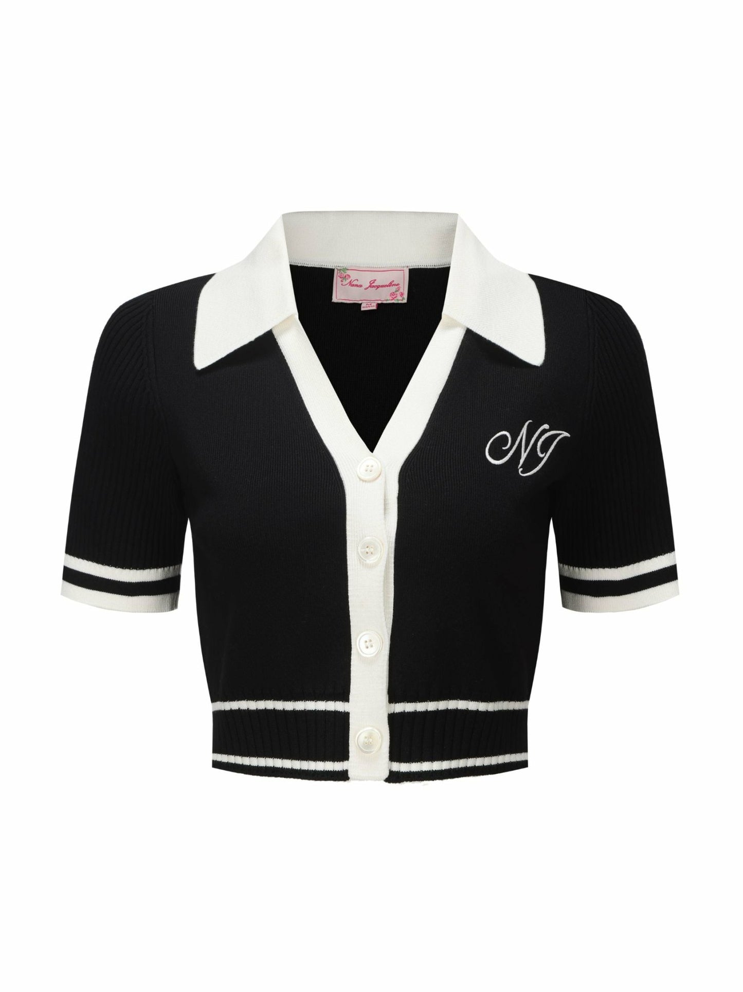 Nana Jacqueline Samantha Knit Top: Black Knit Top for Country Club Brunch Black
