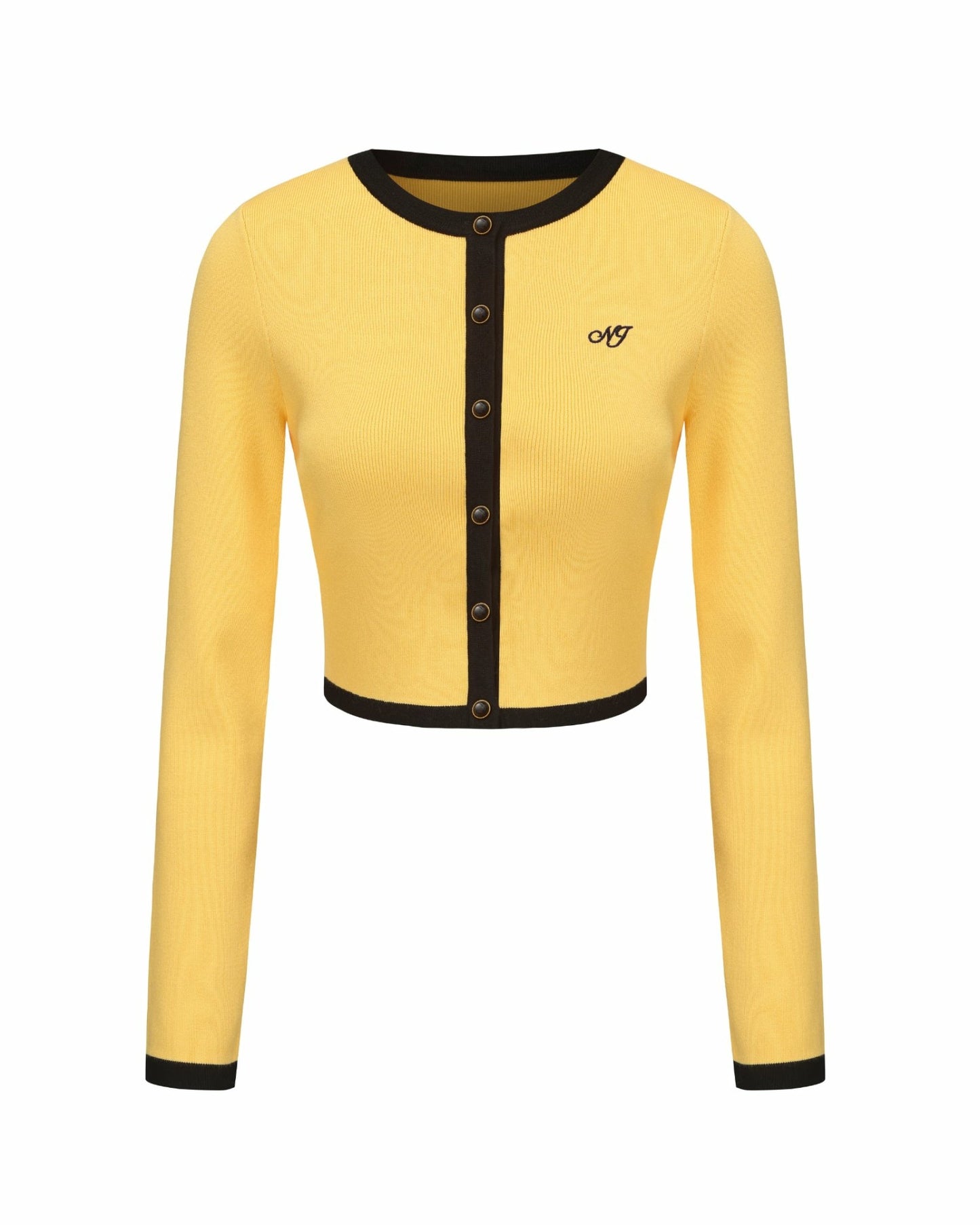 Nana Jacqueline Eliza Knit Cardigan: Yellow Cardigan for Brunch Yellow