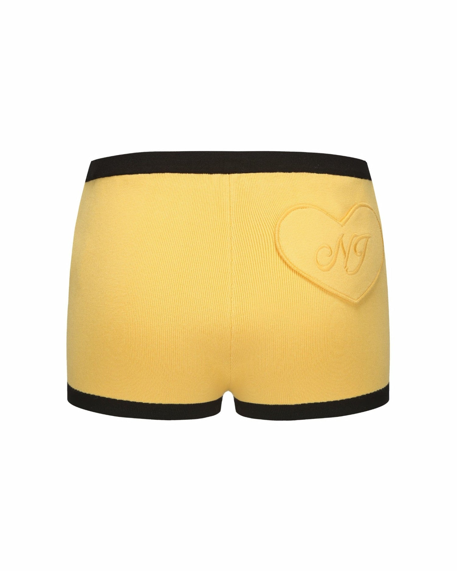 Nana Jacqueline Eliza Knit Shorts: Yellow Knit Shorts for Resort Brunch Yellow