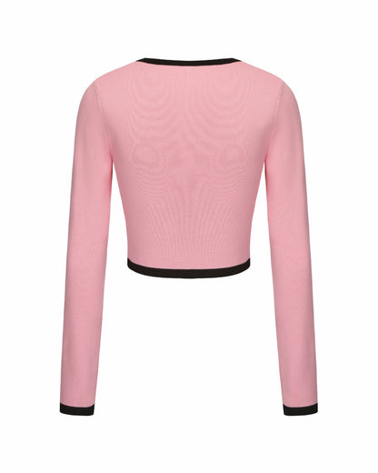 Nana Jacqueline Eliza Knit Cardigan: Pink Cardigan for Country Club Brunch Pink