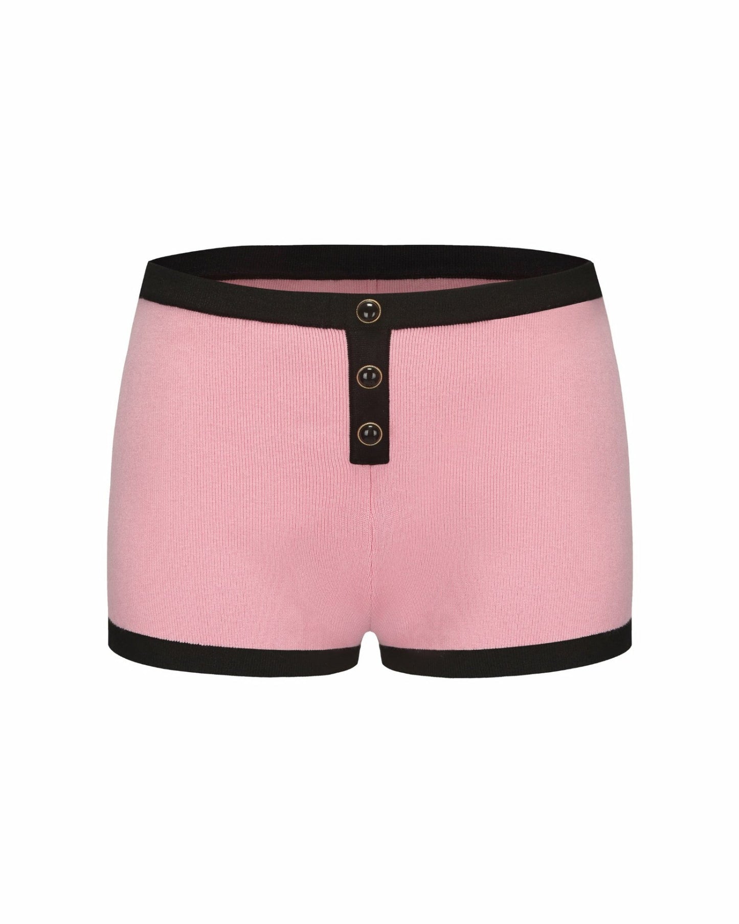 Nana Jacqueline Eliza Knit Shorts: Pink Knit Shorts for Resort Vacation Pink